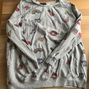 Forever 21 90’s Graffiti Crew Neck